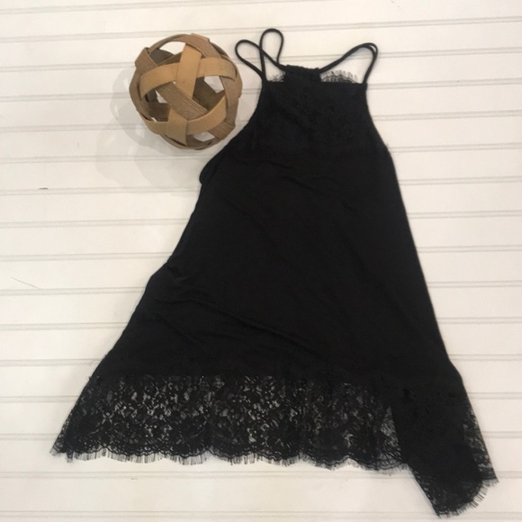 AEO Tank Lace Fringe Black - Picture 2 of 6